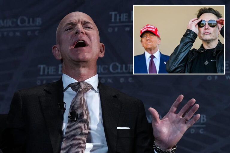 Jeff Bezos and Elon Musk clash over Trump election prediction: '100% not true'

