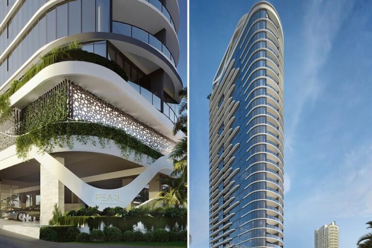 Luxury apartment dwellers are looking out their neighbors' clean bathroom windows

