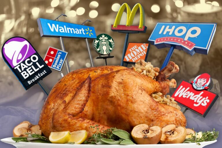 All stores and restaurants open on Thanksgiving Day 2024

