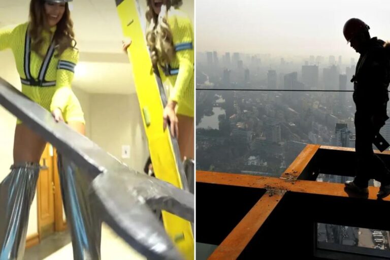 Construction industry event called out for models wearing see-through hi-vis uniforms: 'It literally went into a crotch'

