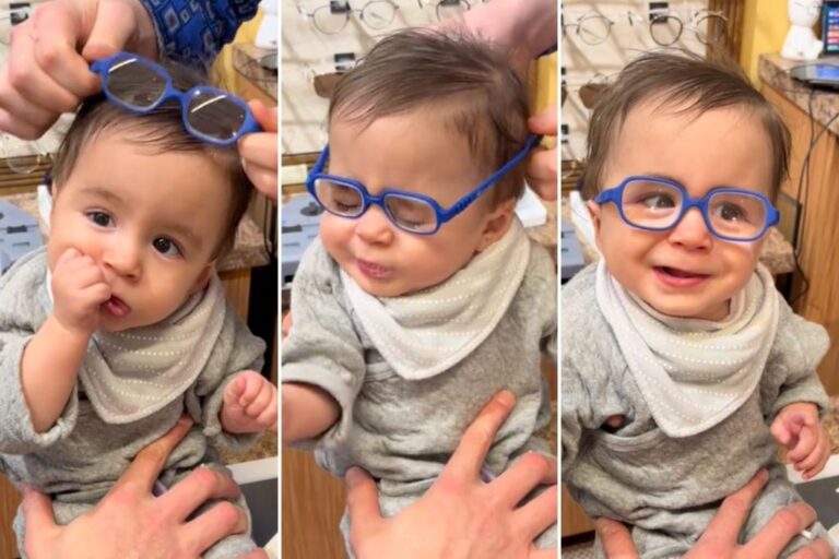 Baby's adorable reaction to his new glasses attracts worldwide attention: 'Hearts melt'

